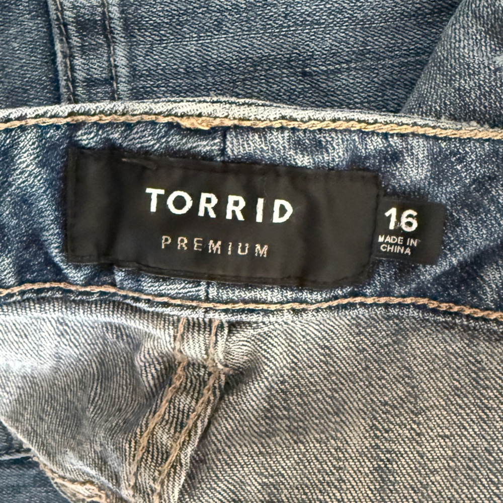 Torrid Blue Distressed Boyfriend Jeans - Picture 3 of 9